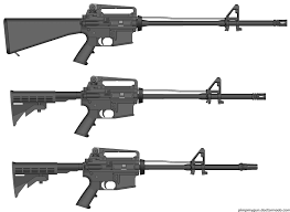 Picture showing the gas systems of rifle, mid-length and carbine gas systems.