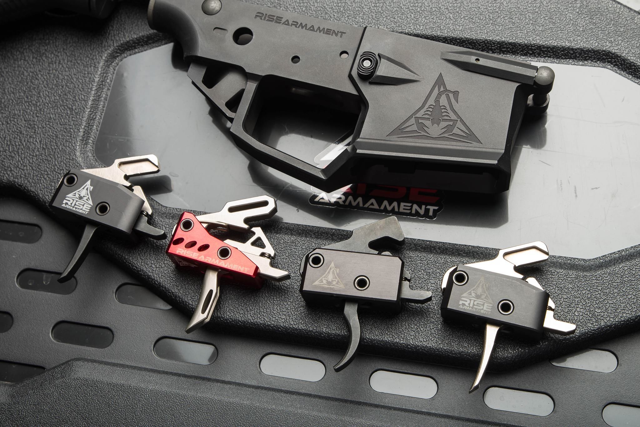 Rise Armament Triggers Photo of Rise Armament RA-140, RA-434, LE145 and RA-535 