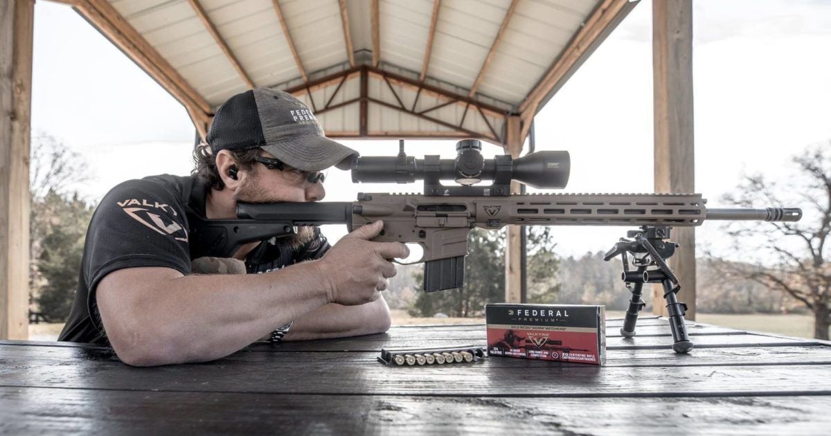 James Gilliland at the range with a 224 Valkyrie