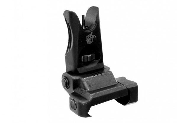 thumbnail interactive-video image 1 of Tactical Metal Folding Front & Rear BUIS Sight Set - Black, Rail Mount For Rifles 1 of 6