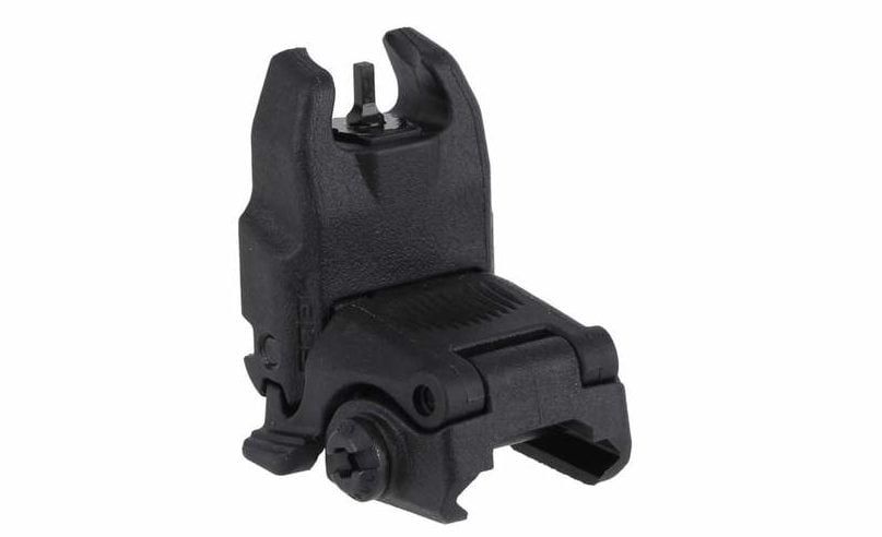 Magpul MBUS Front Flip-Up Sight Gen 2 (Black) is a good backup irom sight.
